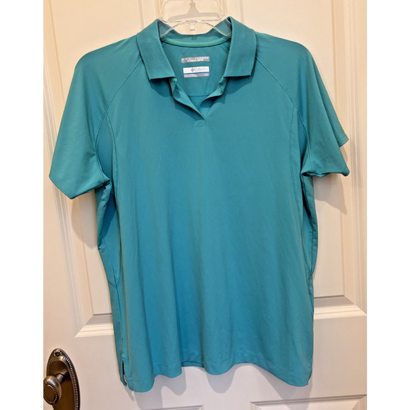 Womens Columbia Omni Freeze Moisture Wicking Performance Teal Top size Large - Picture 1 of 5
